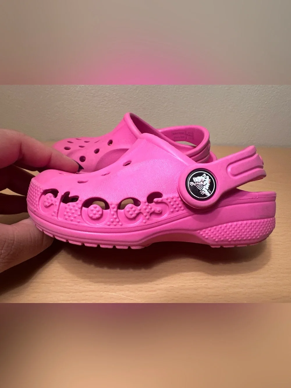 Crocs Classic Clog Pink Slip On Shoes Size C 8